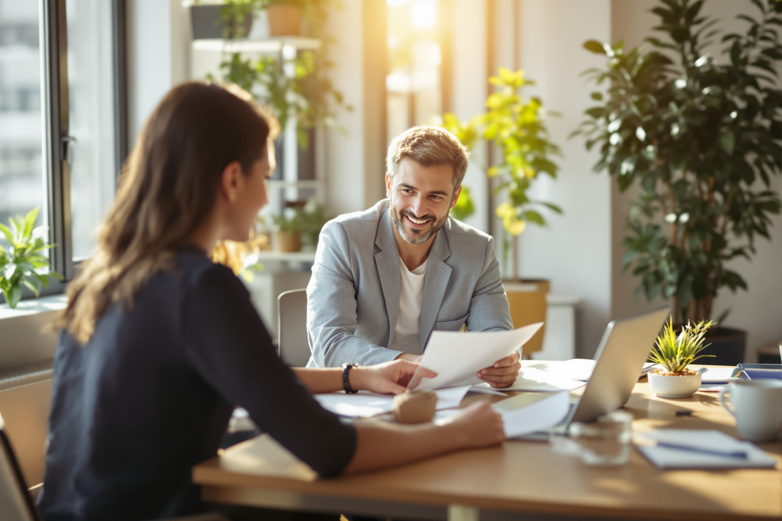A property owner reviewing management options at a consultation