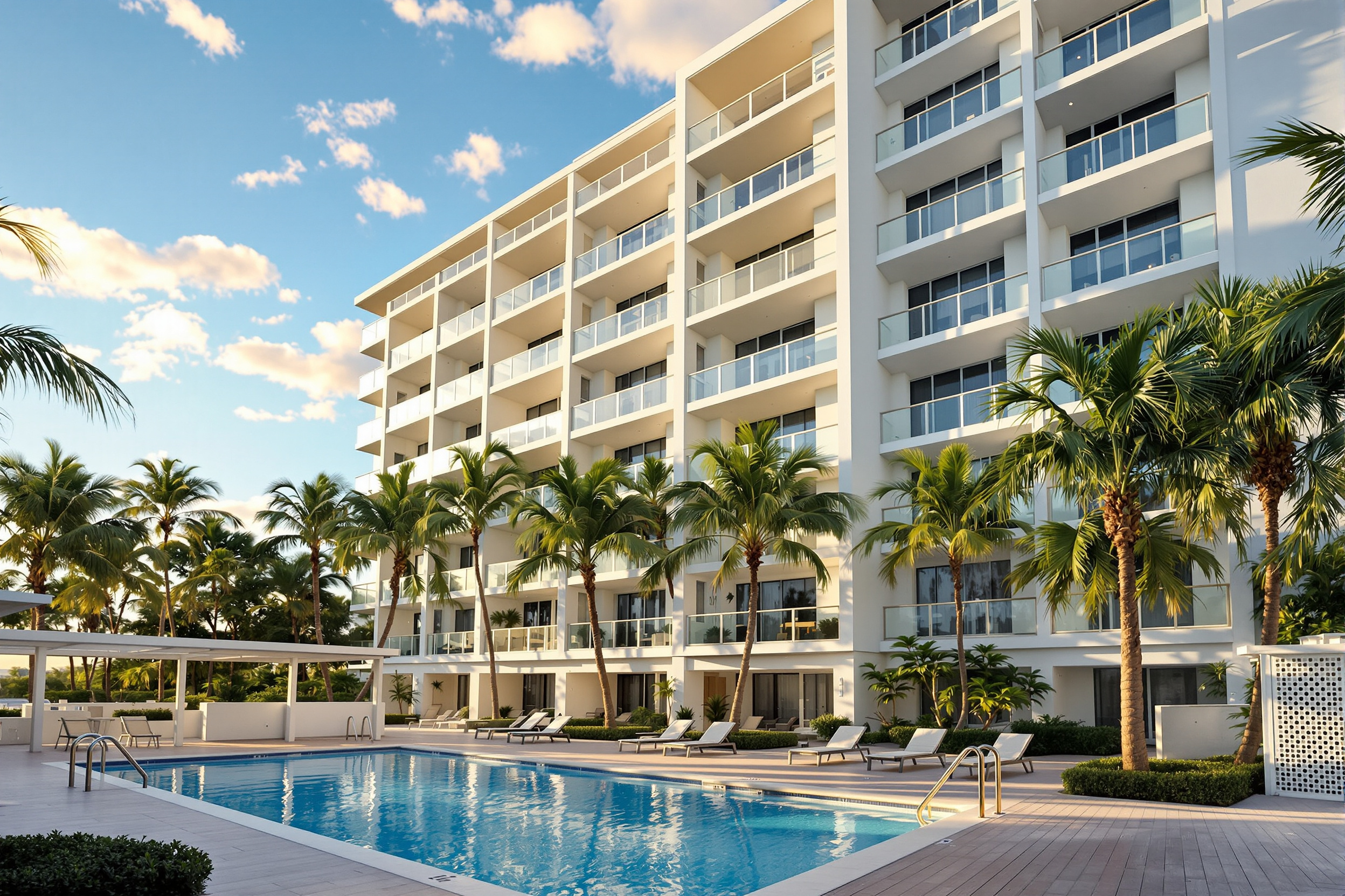 A coastal Florida condominium community building