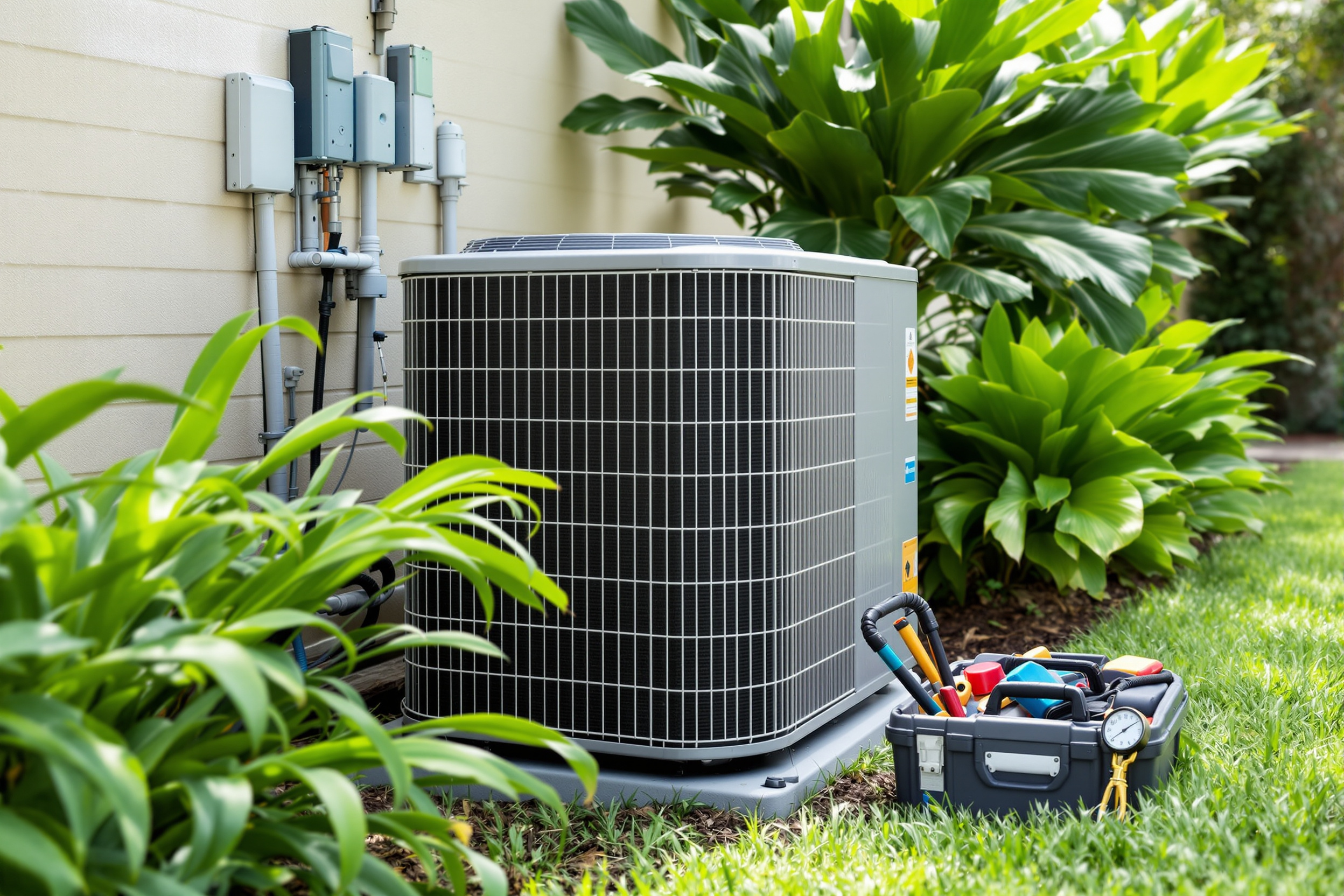 Air-conditioning maintenance at a Florida rental home